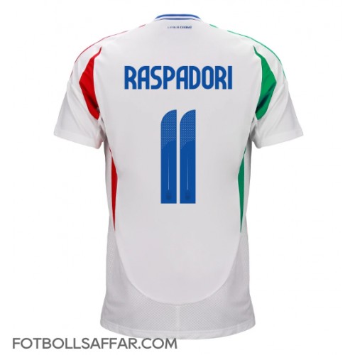 Italien Giacomo Raspadori #11 Bortatröja EM 2024 Kortärmad